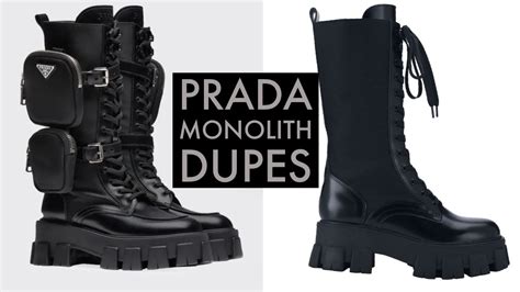 prada dupes nasty gal|prada monolith dupe boots.